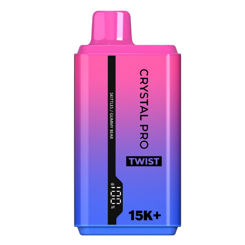 2 in 1 Crystal Pro Twist 15K Puffs Disposable Vape Box of 10 - VapingSupplier
