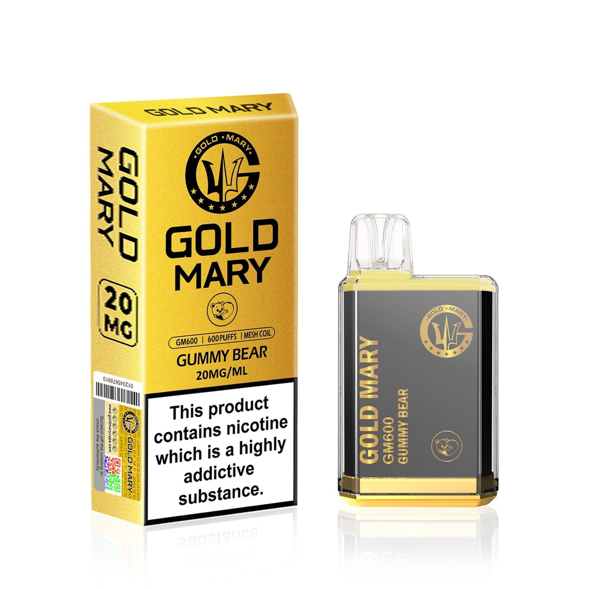 Gold Mary GM600 Disposable Vape Puff Bar Pod
