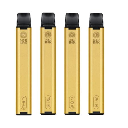 Gold Bar 600 Disposable Vape Pod Puff Pen Device - Box of 10 vapeclubuk.co.uk