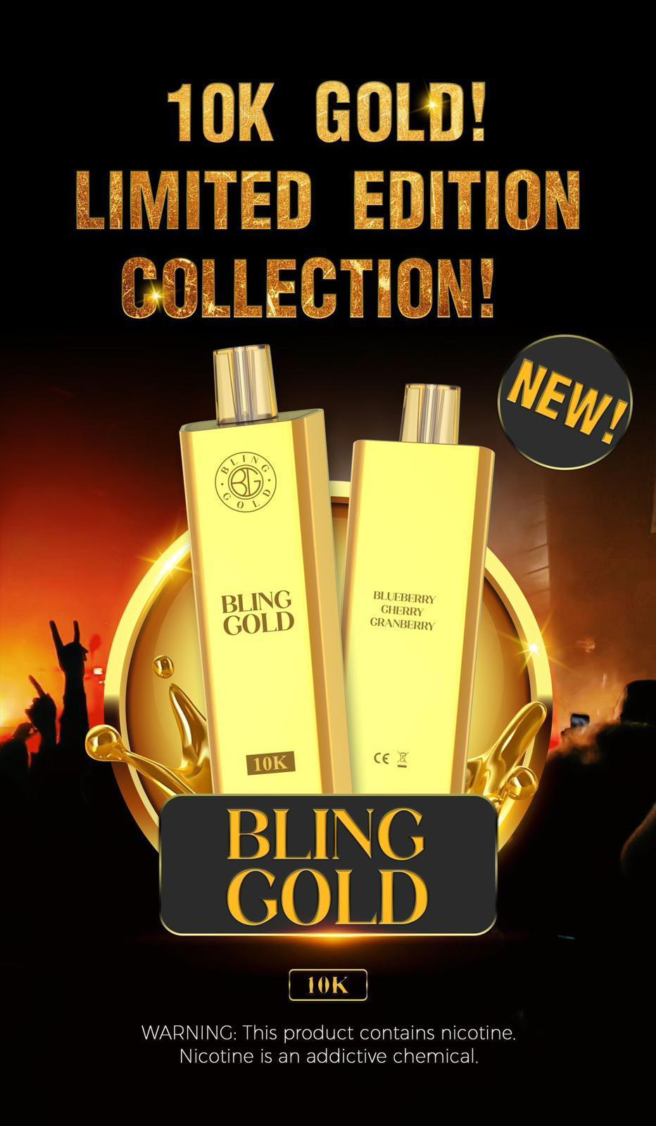 Gold Bling 10000 Disposable Vape Puff Pod Bar - The Vape Giant