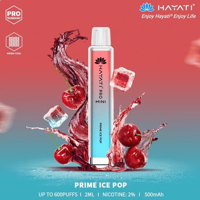 Hayati Crystal Mini Pro 600 Disposable Vape Pod Puff Kit vapeclubuk.co.uk