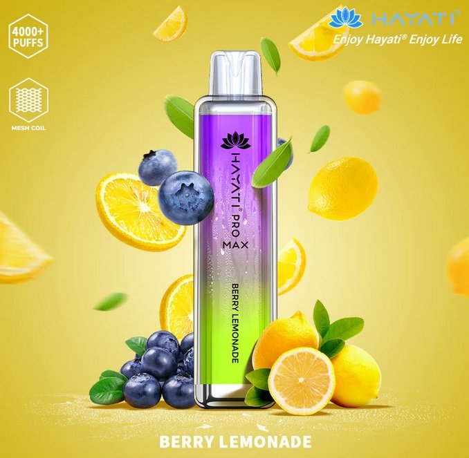 Hayati Pro Max 4000 Disposable Vape Puff Bar Pod Kit - Berry Lemonade -Vapeuksupplier
