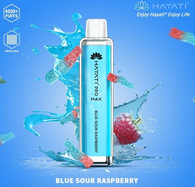 Hayati Pro Max 4000 Disposable Vape Puff Bar Pod Kit - Blue Sour Raspberry -Vapeuksupplier