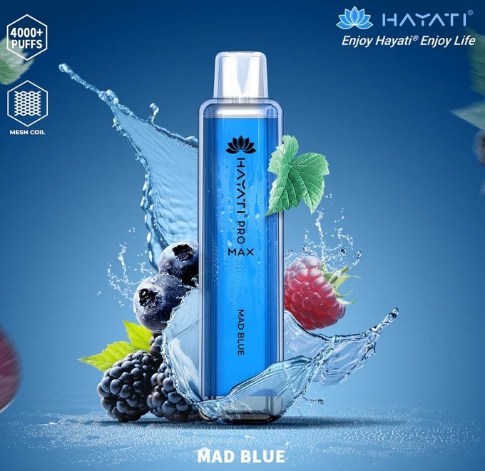 Hayati Pro Max 4000 Disposable Vape Puff Bar Pod Kit - Mad Blue -Vapeuksupplier