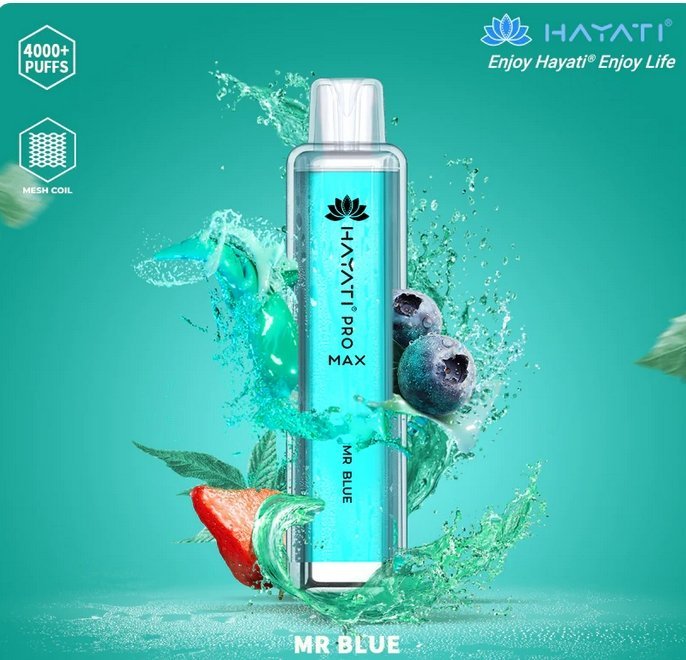 Hayati Pro Max 4000 Disposable Vape Puff Bar Pod Kit - Mr Blue -Vapeuksupplier