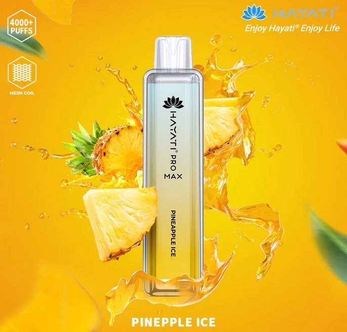 Hayati Pro Max 4000 Disposable Vape Puff Bar Pod Kit - Pineapple Ice -Vapeuksupplier