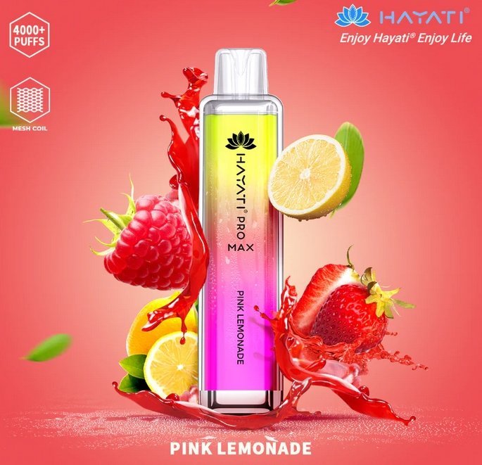 Hayati Pro Max 4000 Disposable Vape Puff Bar Pod Kit - Pink Lemonade -Vapeuksupplier