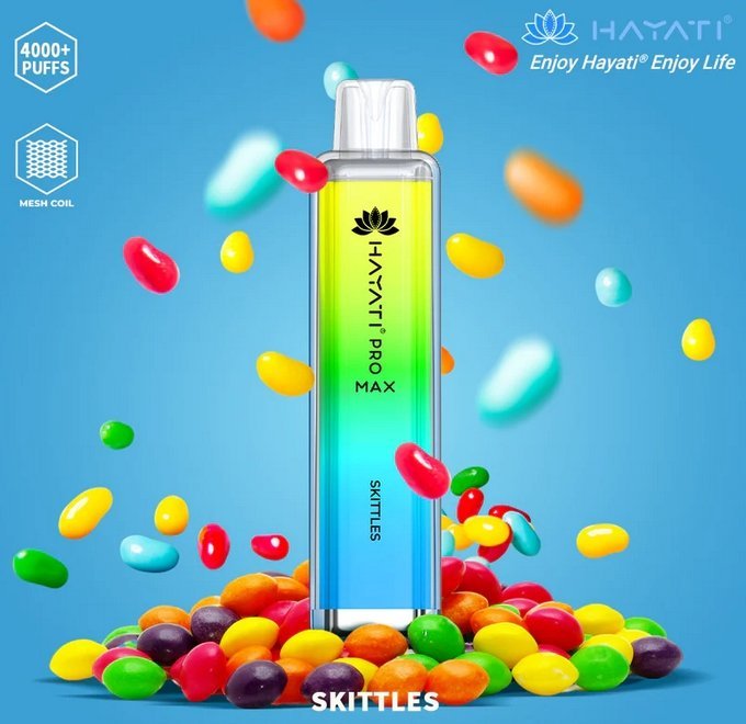 Hayati Pro Max 4000 Disposable Vape Puff Bar Pod Kit - Skittles -Vapeuksupplier