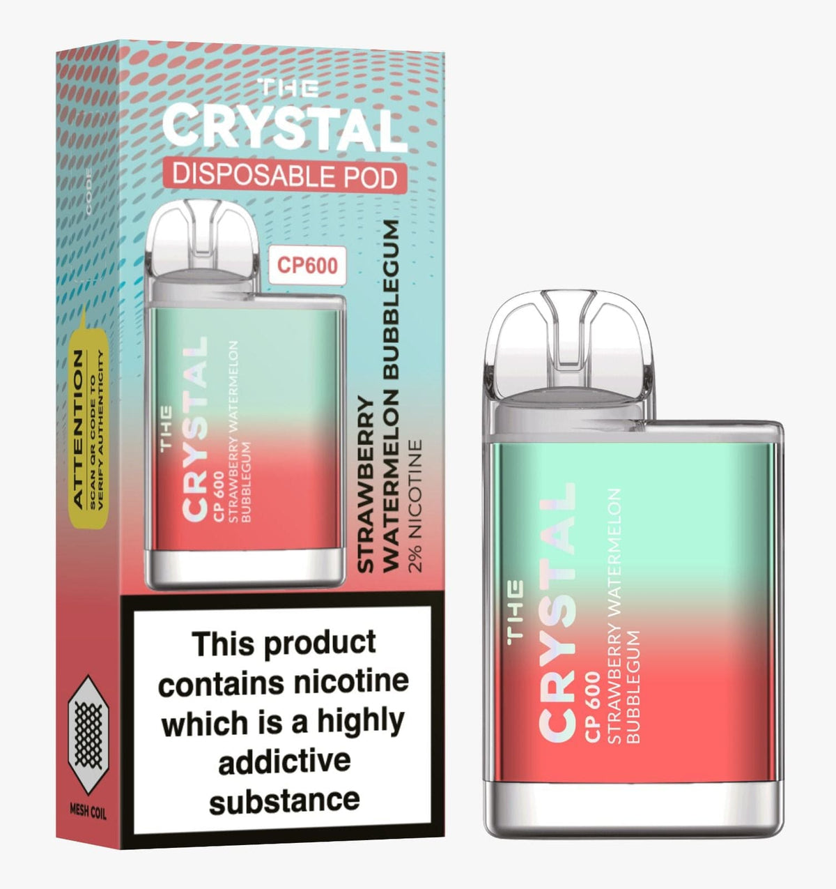 The Crystal CP600 Disposable Vape Puff Bar Mini Pod vapeclubuk.co.uk