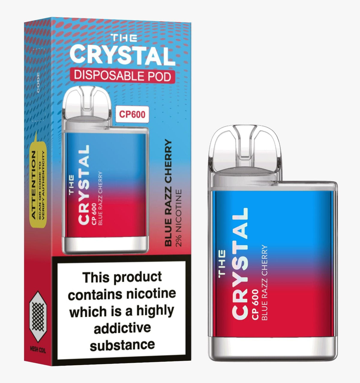 The Crystal CP600 Disposable Vape Puff Bar Mini Pod vapeclubuk.co.uk