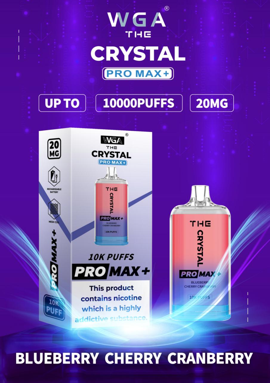 The Crystal Pro Max + 10000 Disposable Vape Pod Device Box of 10 vapeclubuk.co.uk